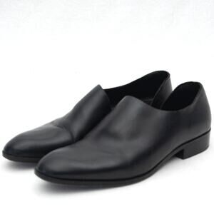 Marciante Black Leather The Marie Flats Shoes Size 9.5